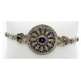 Gorgeous 11.44 ct Amethyst Wagon Wheel Bracelet