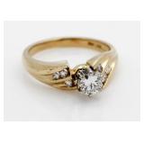 14kt Gold Brilliant 1/3 ct Diamond Solitaire Ring