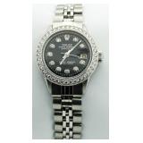 Ladies Oyster Date Diamond Rolex Watch