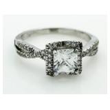 Princess Cut 2.00 ct White Topaz Designer Ring