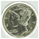 1919-D BU Mercury Silver Dime