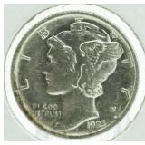 1925-D BU Mercury Silver Dime