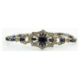 Vintage Style 9.44 ct Sapphire Tennis Bracelet