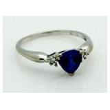 10kt Gold Sapphire & Diamond Ring