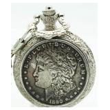 1890 Morgan Silver Dollar Pocket Watch