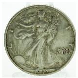 1942-D Walking Liberty Silver Half Dollar