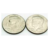 (2) Bicentennial Kennedy Halves