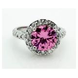 Stunning 4.00 ct Pink Sapphire Solitaire Ring