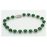 Brilliant 19.00 ct Emerald Tennis Bracelet