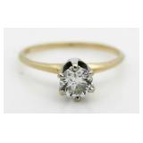 14kt Gold Brilliant 1/2 ct Diamond Solitaire Ring