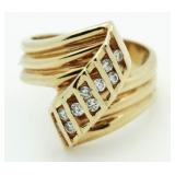 14kt Gold 1/4 ct HEAVY Diamond Ring