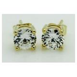 Brilliant 2.00 ct White Sapphire Earrings