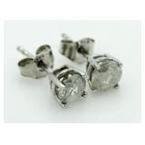 Briliant 1.25 ct Diamond Solitaire Earrings