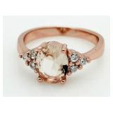 Oval 2.00 ct Morganite Solitaire Ring