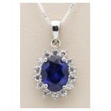 Oval 2.20 ct Sapphire Pendant