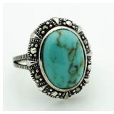 Genuine Turquoise Estate Ring