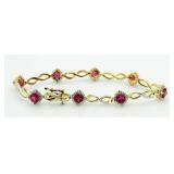 Ruby & Diamond Tennis Bracelet