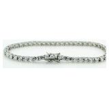 Brilliant 5.00 ct White Topaz Tennis Bracelet