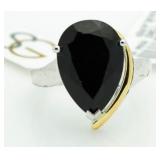 14kt Gold & Sterling Silver Genuine Onyx Ring