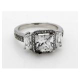 Princess Cut 3.00 ct White Topaz Designer Ring