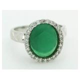 Oval 4.88 ct Emerald Solitaire Ring