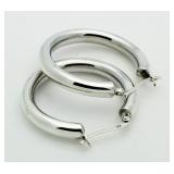 XX-Large Sterling Silver Hoop Earrings