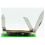 Hen & Rooster Stag Handle Stockman Knife