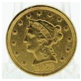 1853 Liberty Head $2.50 Gold Quarter Eagle