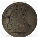 1856-O Seated Liberty Silver Half Dollar