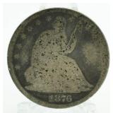 1876 Seated Liberty Silver Half Dollar