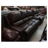 Elements LEATHER POWER Reclining sofa & love