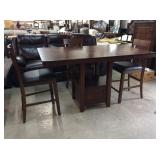 Ashley 594 counter height table 4 barstools