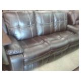 Coaster Leather Reclining Sofa and Loveseat