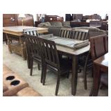 Ashley rustic table and 6 chairs