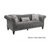 Elements Chesterfield Button Tufted Gray Sofa