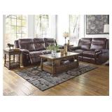 Ashley u744 LEATHER Reclining Sofa & Loveseat