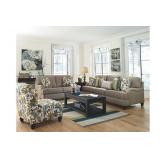 Ashley 255 sofa and loveseat with accent pillows