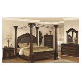 Troy king canopy bedroom suite