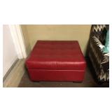 Cardinal Red Tufted Cocktail Ottoman