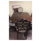 Ashley cherry table & 6 chairs