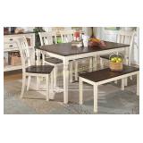 Ashley 583 table, 4 chairs & bench