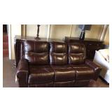 Ashley LEATHER POWER reclining sofa