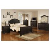 Elements Brook black queen bedroom suite