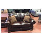 Ashley bonded leather designer love seat