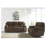 Ashley 388 Plush Reclining Sofa & Loveseat