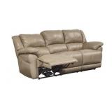 Ashley u989 taupe LEATHER reclining sofa