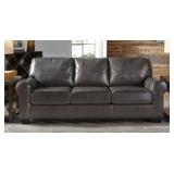 Ashley 980 LEATHER Gun Metal Sofa & Love Seat