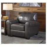 Ashley 980 LEATHER Gun Metal Club Chair