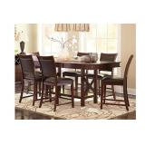 Ashley D564 Counter Height Table & 6 Bar Stools