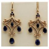 Stunning Sapphire Chandelier Earrings